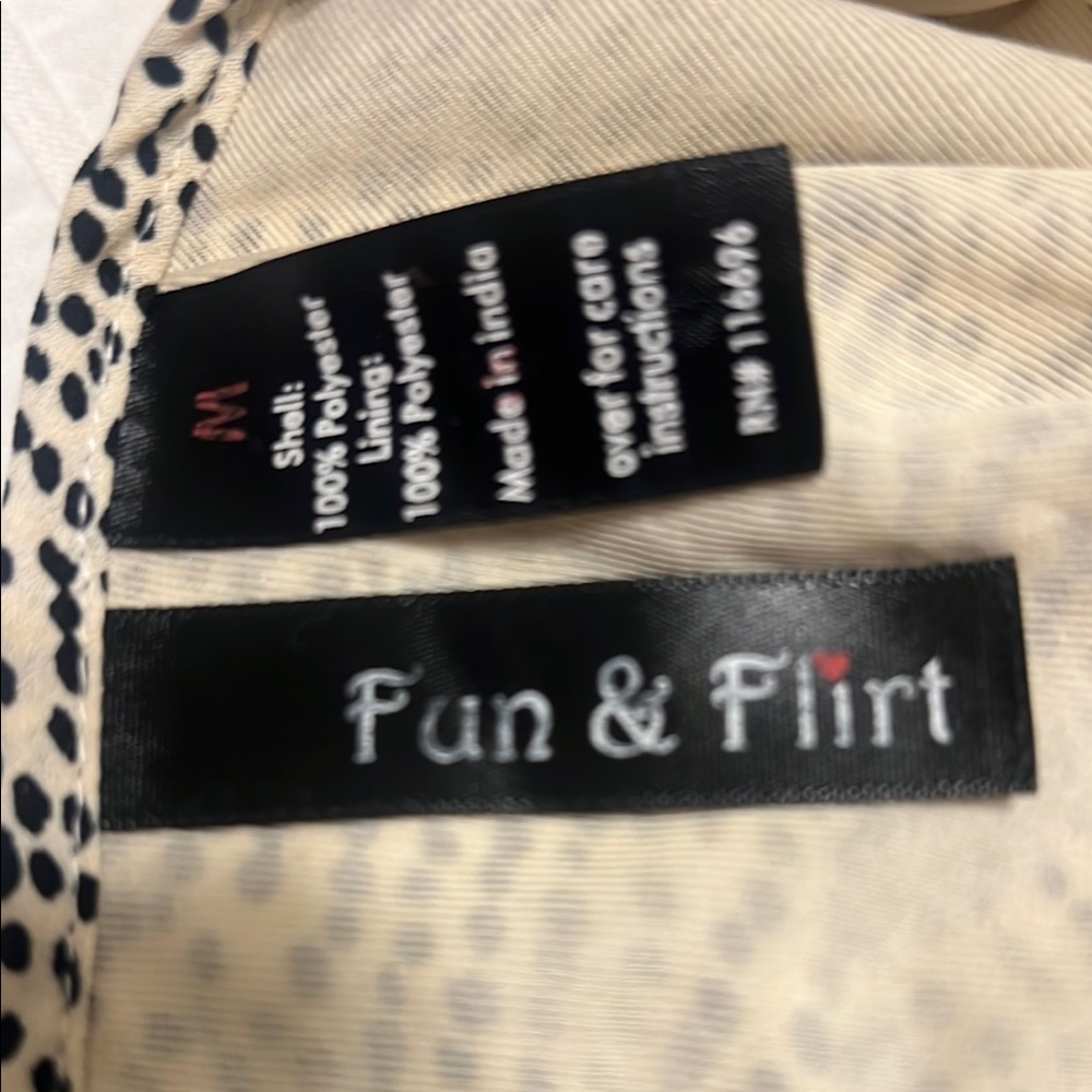 Fun & Flirt Cream and Black Polka Dot Top